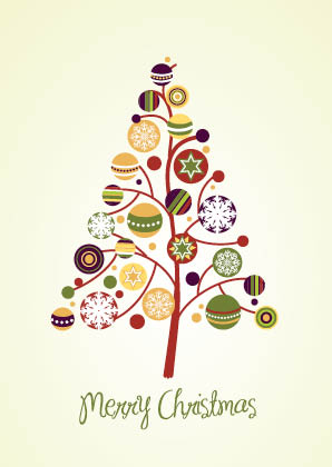 Illustrations - Green Bauble Tree (code 2004)