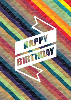 BC54 - Birthday Banner Stripes